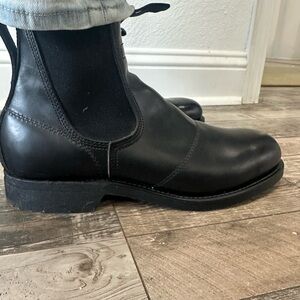 Vintage 1990 Men's Biltrite Addison Black Leather Chelsea Boots steel toe SZ 9